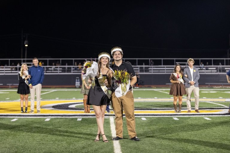 Sophia Koppensteiner and Samuel Cotthoff as Homecoming Queen and King.