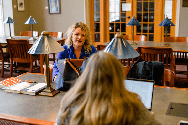 writing center student studying