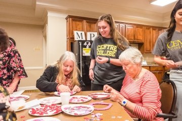 Students in Professor Sarah Murray's Leadership: An Act of Service course spent time at Morning Pointe Senior Living Center.