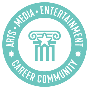 Arts, Media, and Entertainment career community graphic