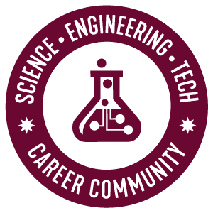 Science, Engineering, and tech career community graphic