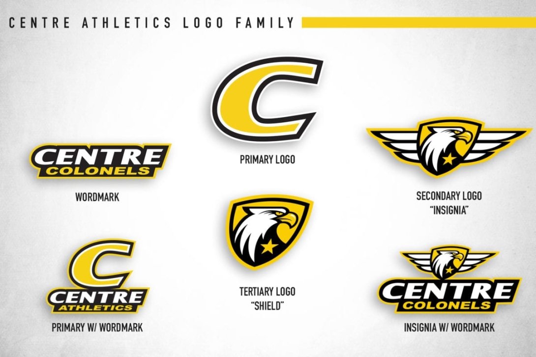 Centre Athletics Logo family