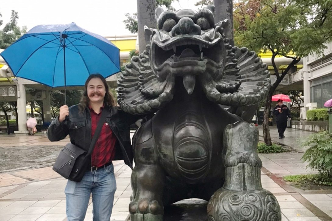 Stephen Rout, Class of 2024, in Taiwan studying at the International Chinese Language Program.