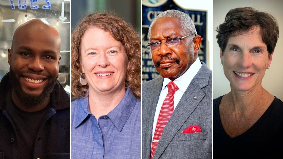 Valentine Banor, Robin cline Vanderpool, John Horhn and Helen Williams Dedman.