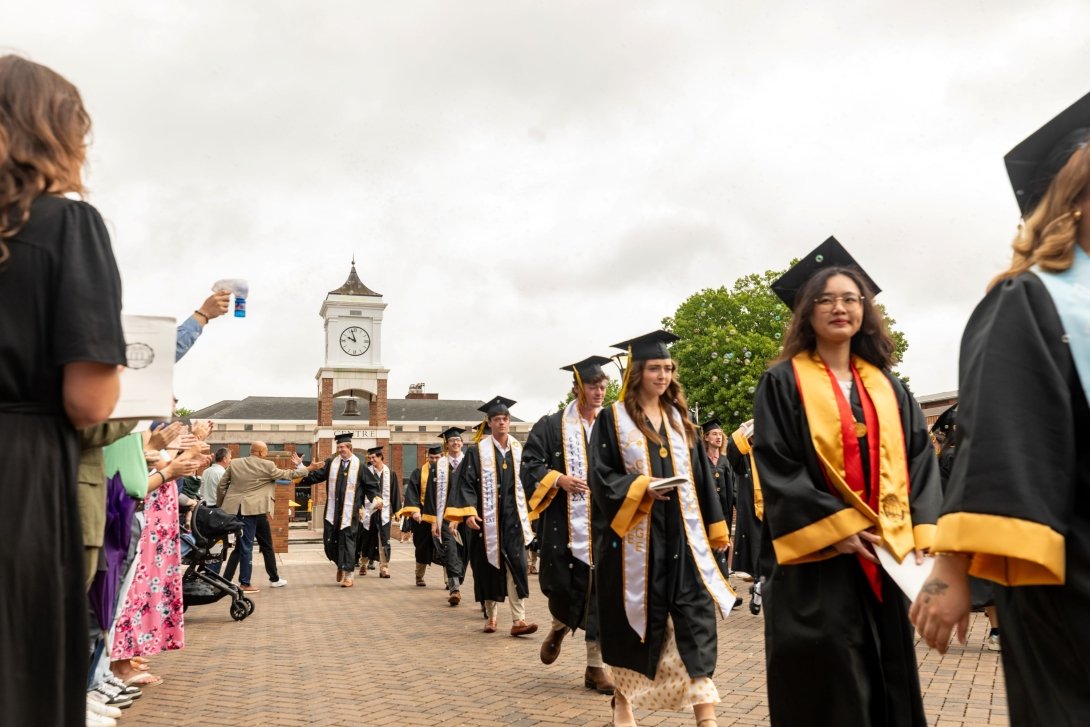 2026 Commencement Procession through Bell Tower Plaza